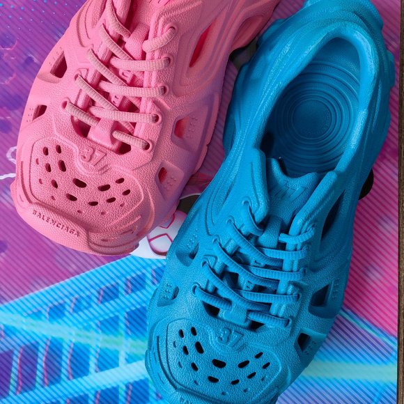 Custom SpiderGwen Meme Mismatch Clog Shoes- DIY modification based on Balenciaga main image 7